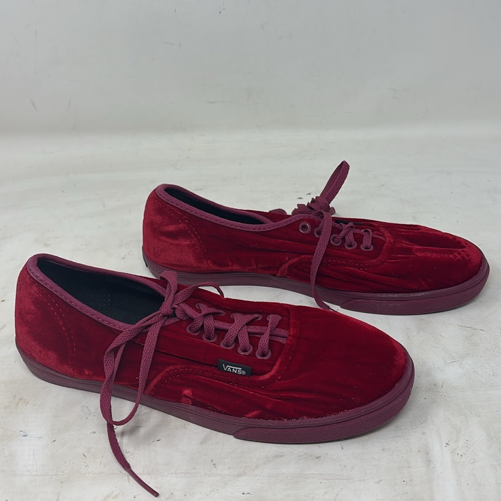 Vintage Vans Women's Sneakers in Deep Red - Picture 3 of 5
